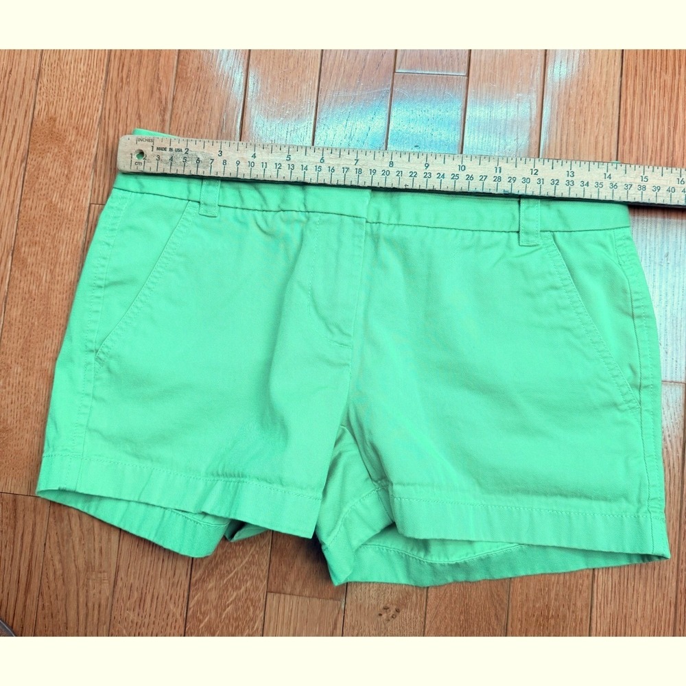 J.Crew Womens Mint Green Cotton Chino Shorts Size 0 Style 61456 SP13 - Picture 6 of 6